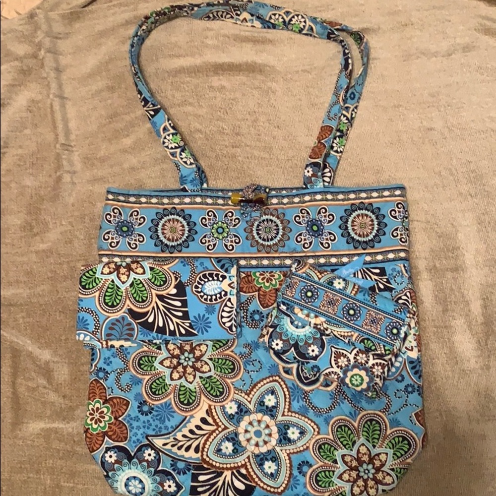Vera Bradley tote,  wallet and check book